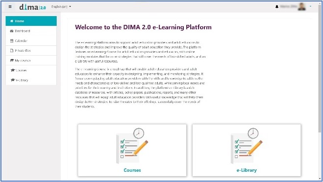 DIMA 2.0 E-learning Platform